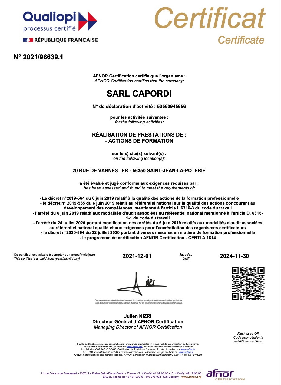 certificat qualiopi